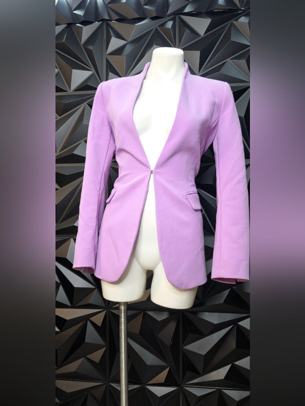 Zara Lavender Tailored Single-Hook Blazer